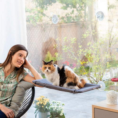 Catlax InnovaGoods ablakra rögzíthető macskafüggőágy – napozóhely kilátással